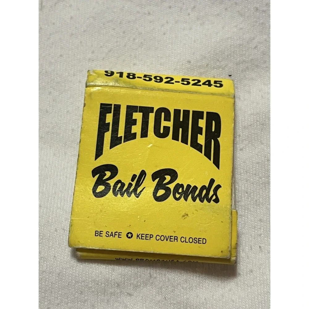 Fletcher Bail Bonds Matchbook Tulsa Oklahoma Vintage Advertising 918 Phone